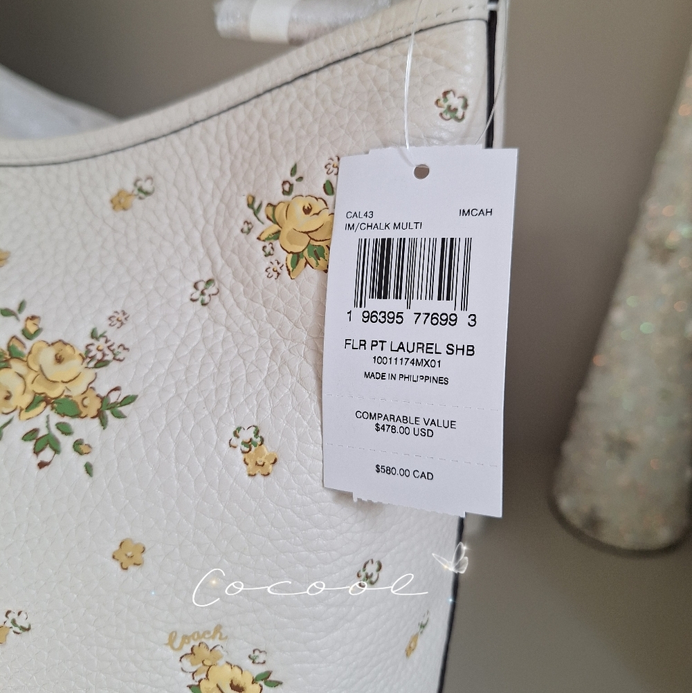 NWT Coach Laurel Shoulder Bag With Floral Print CAL43 New Packaged - Picture 7 of 13